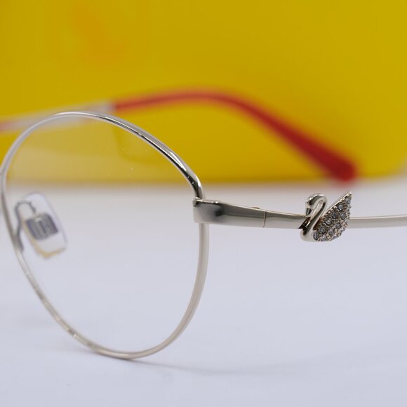 Swarovski SK5347 032 Round Eyeglasses - Pale Gold 55mm - Picture 9 of 10